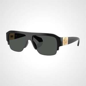 VERSACE Sunglasses Black Aviator Pilot Oversized Medusa 57mm Mens